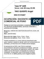 Solicitud de Pase Personal Laboral