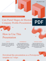 Orange Red and Light Gray Cute Pastel 3D Shapes Company Business Profile