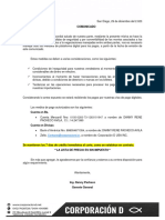 Carta Comunicado Clientes Consignacion