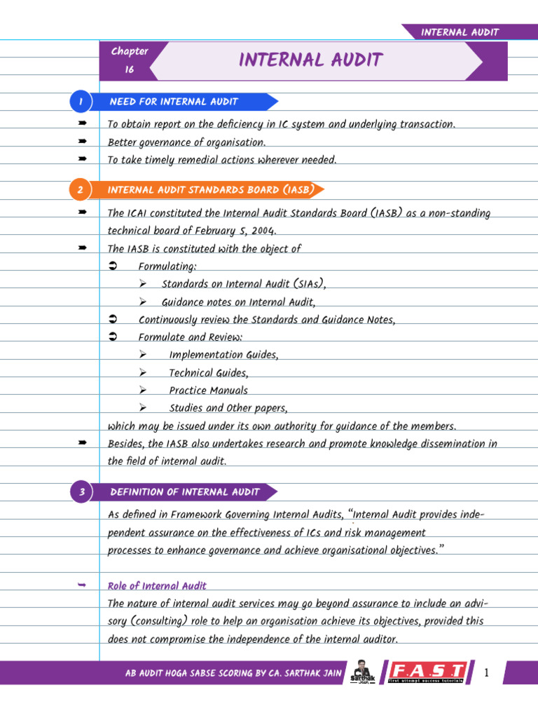 Internal Audit Essentials and Standards | PDF