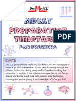 Mdcat Timetable