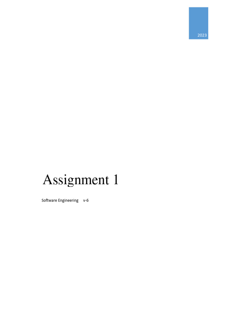 Assignment 1 SE | PDF
