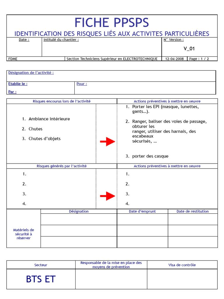 Identification des Risques en Chantier Électrotechnique | PDF