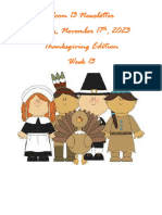 Pilgrim Edition Newsletter - Happy Thanksgiving