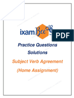 Subject Verb Agreement Assignment Practice Solutions