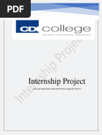 Internship Project: Karan Jyot Singh Minhas (653-230447) Waris Singh (653-205117)