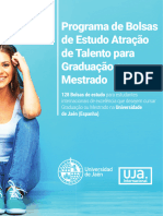 Programa de Bolsas de Atração de Talentos para Bacharelado e Mestrado 2022-23