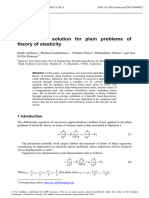 A Numerical Solution For Plain Problems of Theory