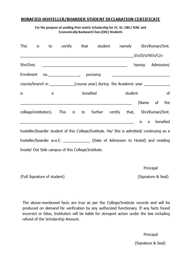 Residential Certificate | PDF