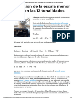 Armonización de La Escala Menor Armónica en Las 12 Tonalidades - El Club Del Autodidacta