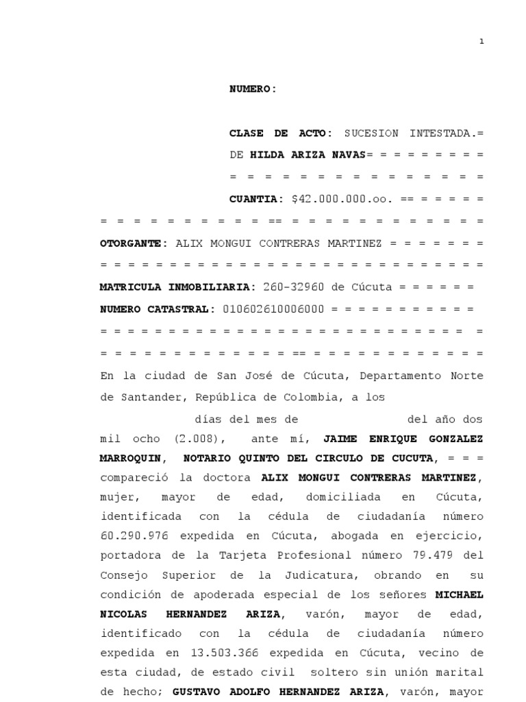 Modelo de poder para adición de sucesión