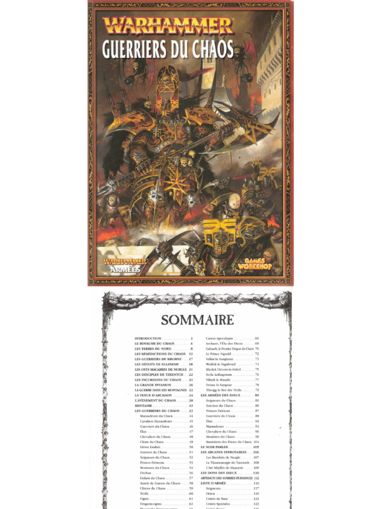WFB7 - Livre D'armée - Guerriers Du Chaos
