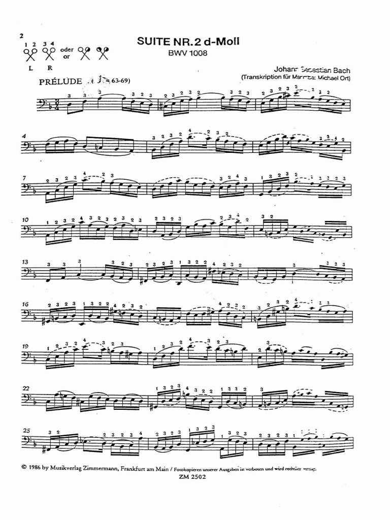 Suite nr 2 johann sebastian bach pdf