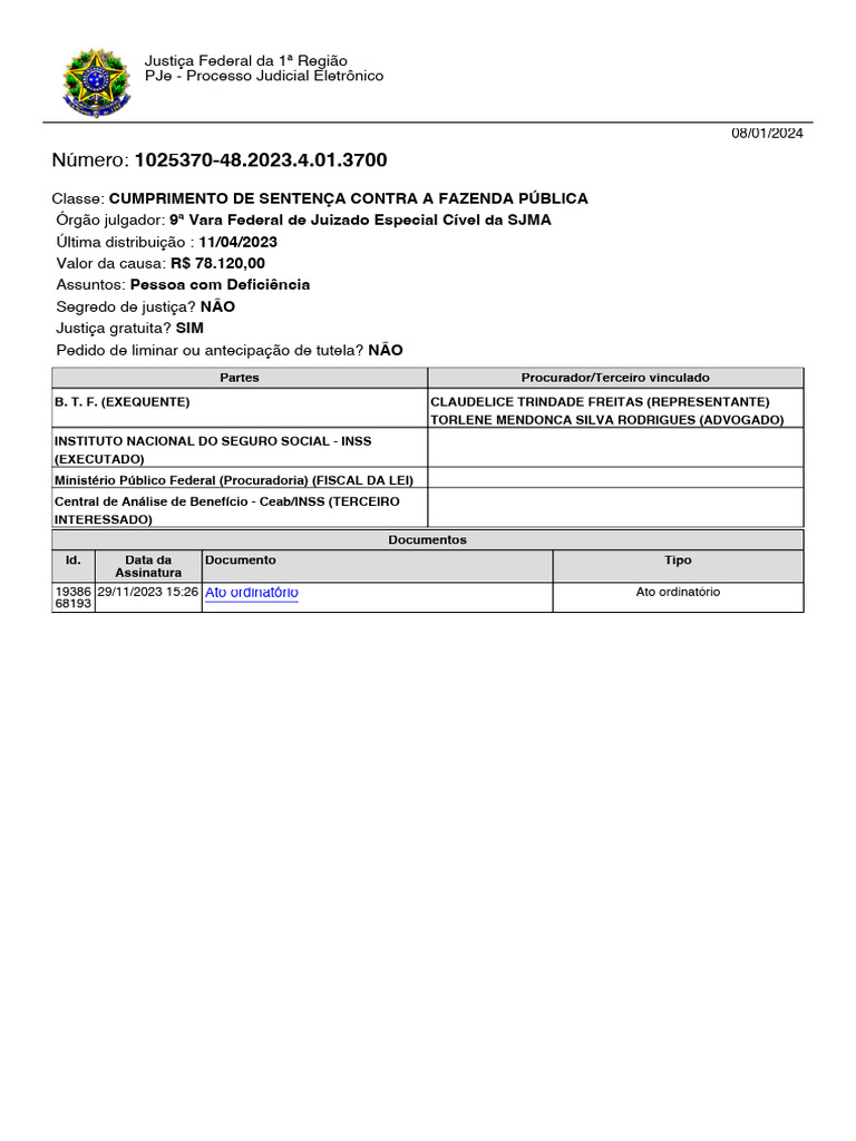 Despacho Judicial Pdf