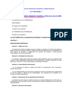 Ley de Fomento de La Donación de Órganos y Tejidos Humanos.