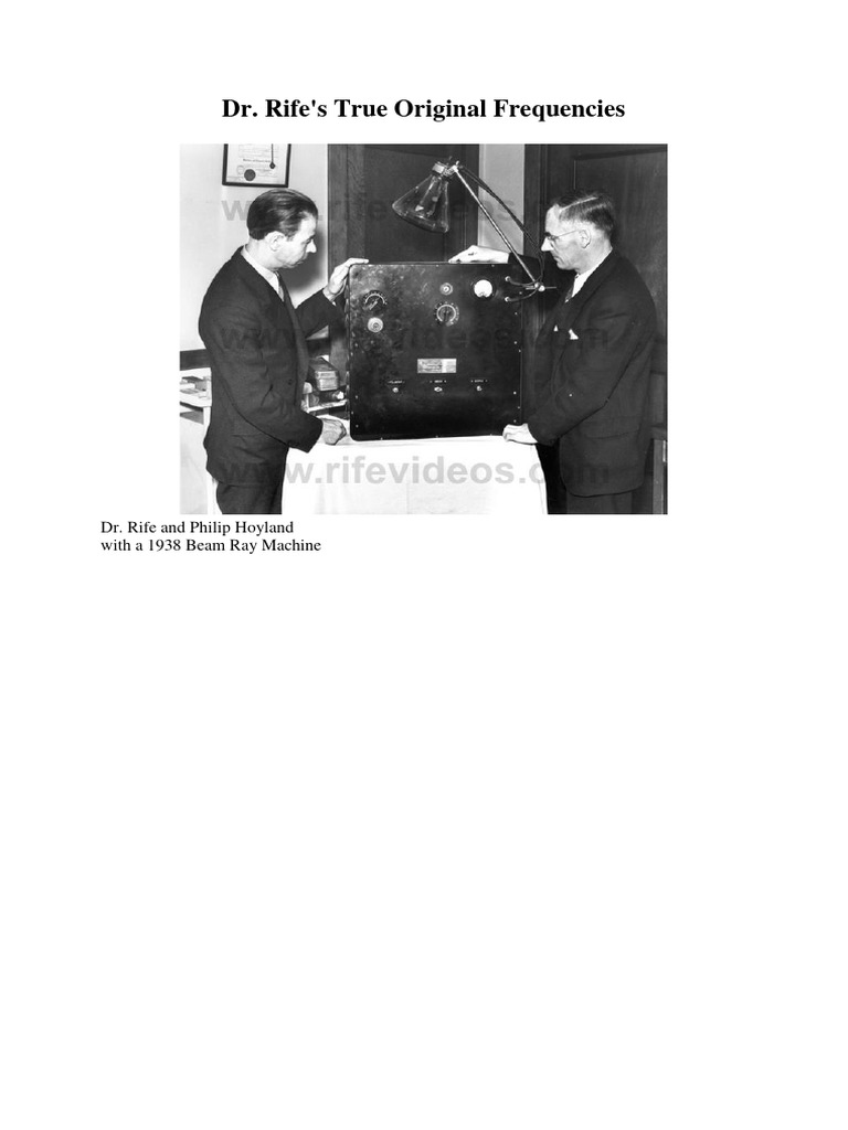 Rife's Original Frequencies Explained | PDF | Hertz | Radio Frequency