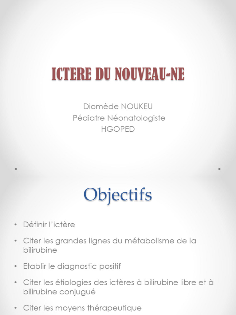 Ictère Néonatale Med3 2022 | PDF