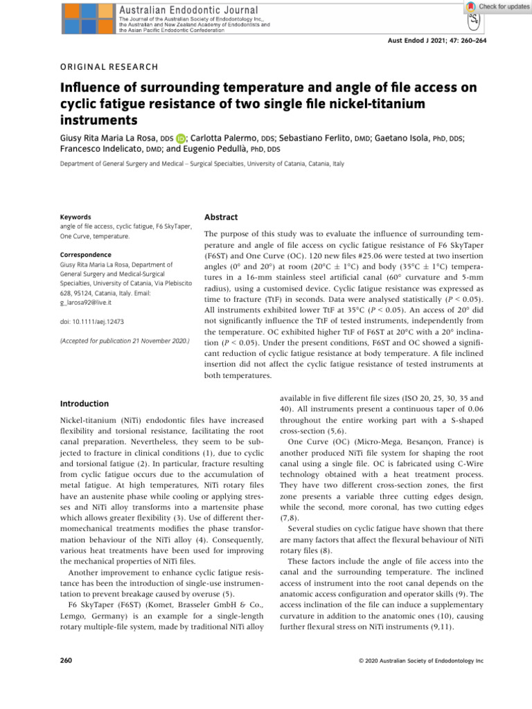 Aust endodontic j 2020 la rosa influence of surrounding