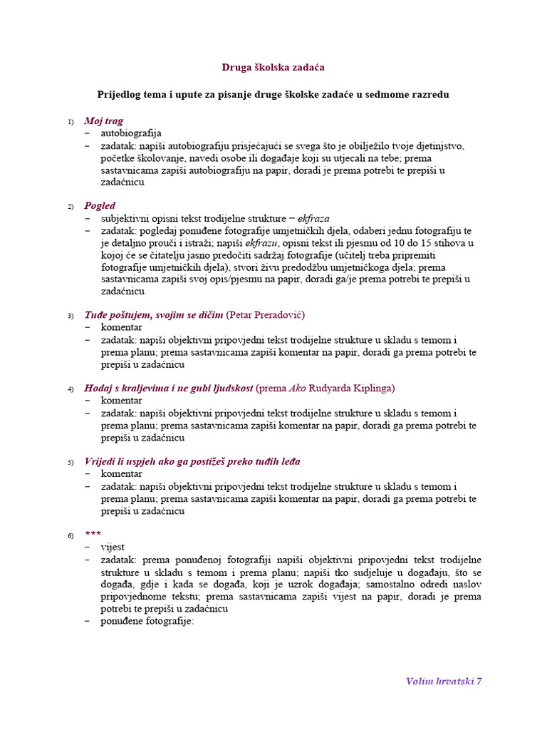 VH 7 Druga Skolska Zadaca | PDF