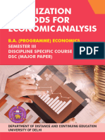 Optimization Methods of Economic Analysis