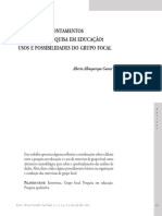 Apontamento Sobre A Pesquisa em Educação