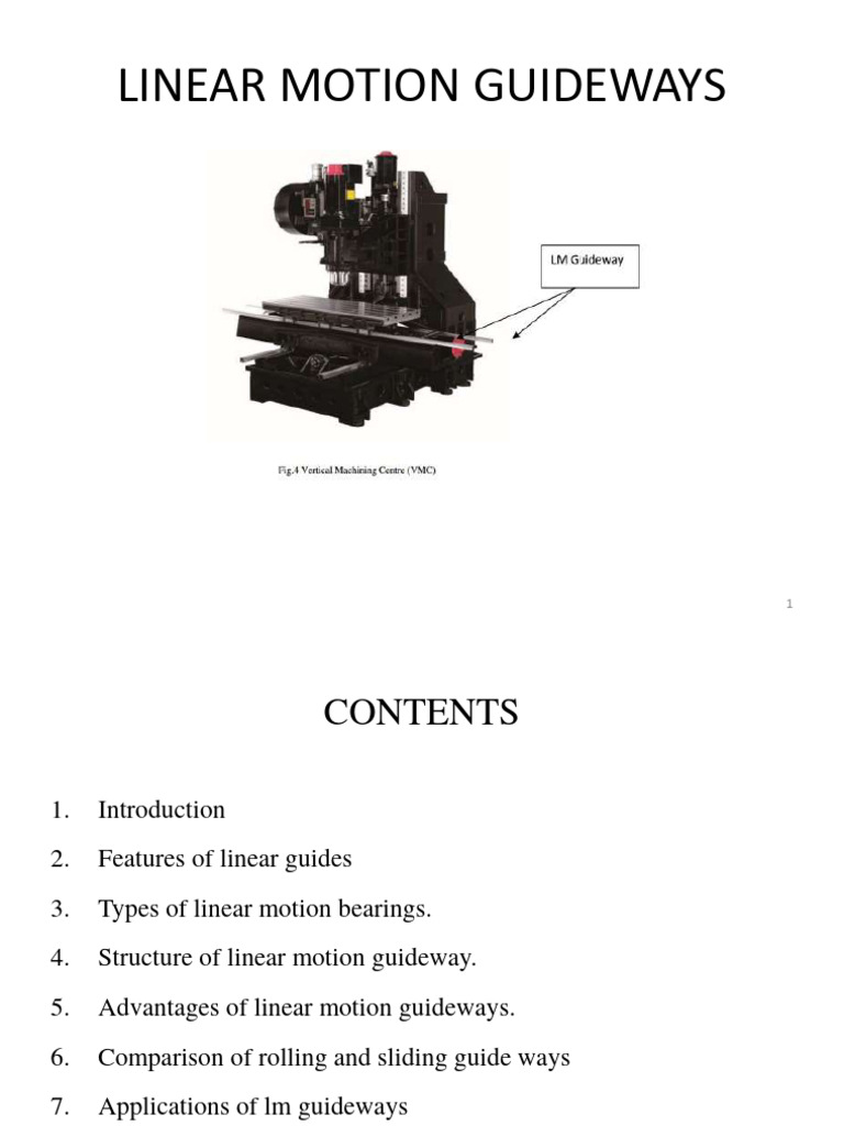 Linear Motion Guideways Prezentacija PDF