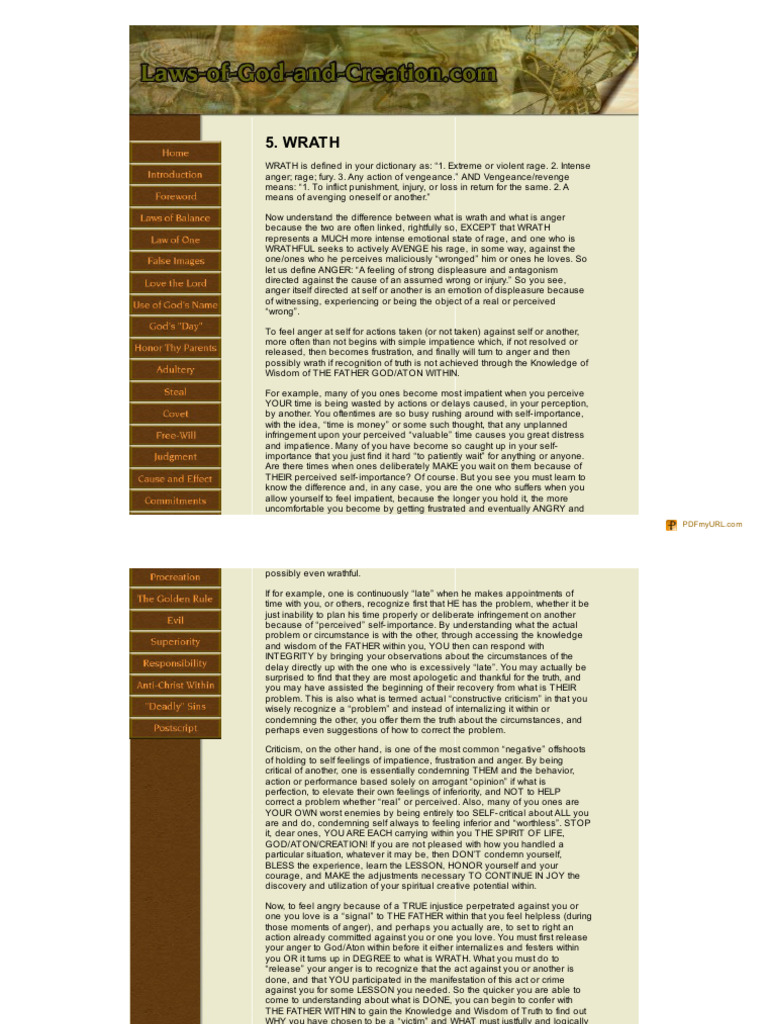 Wrath | PDF | Anger | Revenge
