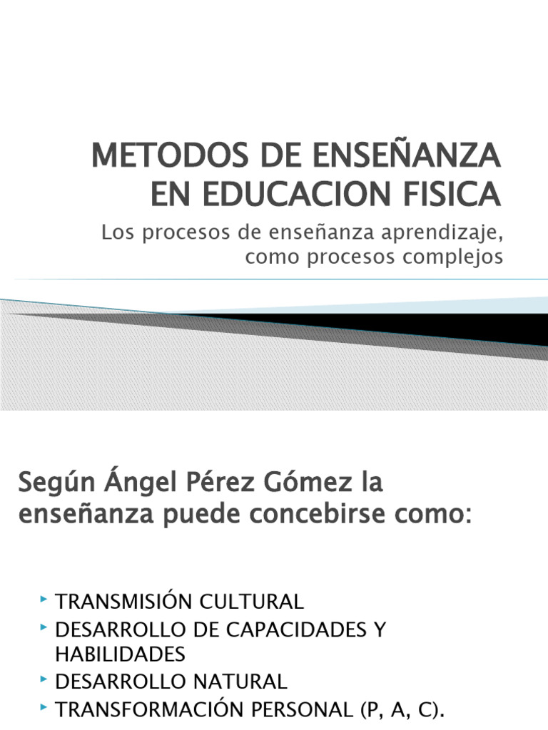 Métodos de Enseñanza en Educación Física | PDF