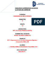 Práctica - E.P.1. Experimento 42. Circuitos Integrados Digitales - Compuertas and y Or.