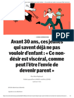 Avant 30 Ans, Ces Jeunes Qui Savent Déjà Ne Pas Vouloir D'enfant - Ce Non-Désir Est Viscéral, Comme Peut L'être L'envie de Devenir Parent