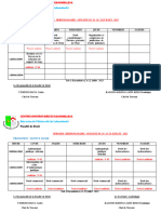 Horaire Hebdomadair 29 Juillet