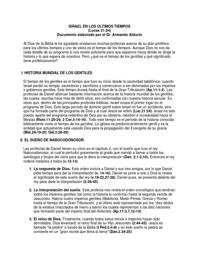 Israel en Los Ultimos Tiempos | PDF | Historia