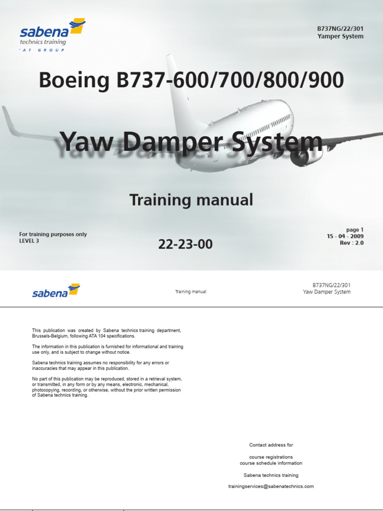 B737 Yaw Damper System Manual | PDF