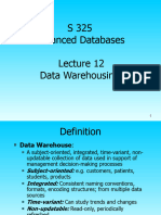 Lecture 13 - Data Warehousing