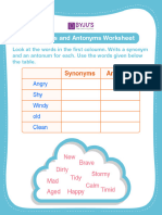 Synonyms and Antonyms Worksheet 02