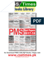 PMS Punjab Past Papers 2017 18 CSSTimes