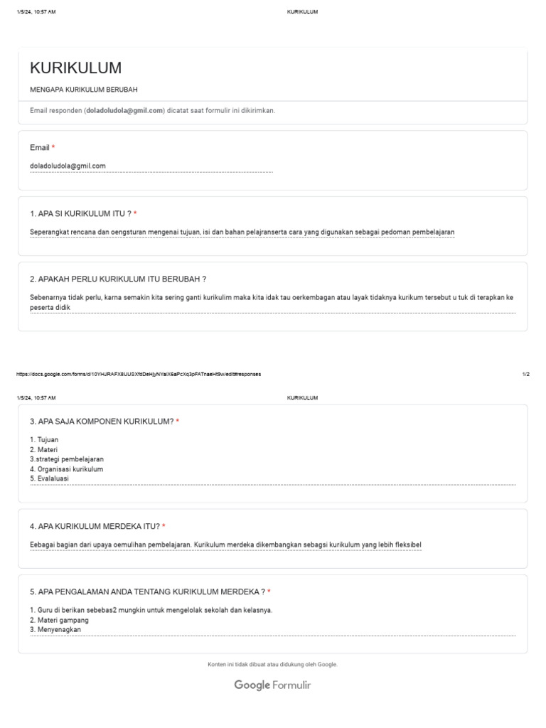 Formulir Tanpa Judul Google Formulir PDF