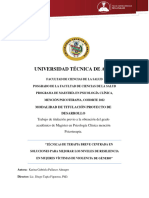 Técnicas de Terapia Breve Centrada en Soluciones para Mejorar Los Niveles de Resiliencia en Mujeres Víctimas de Violencia de Género