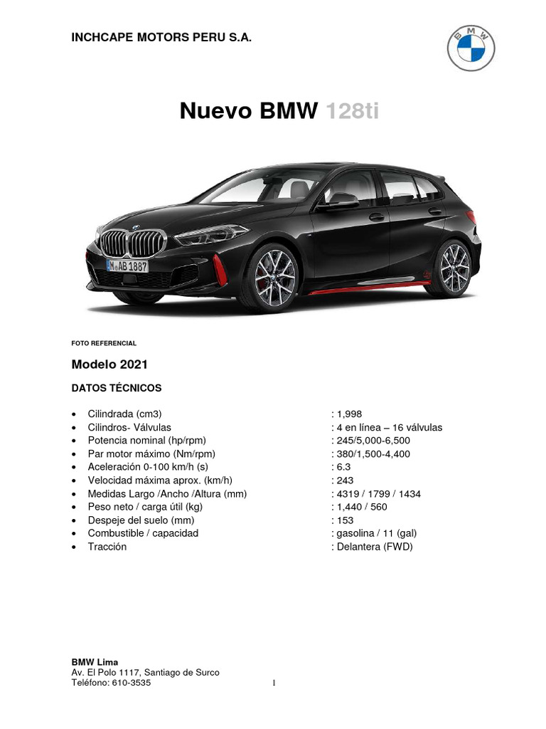 Bmw 128ti Technische Daten