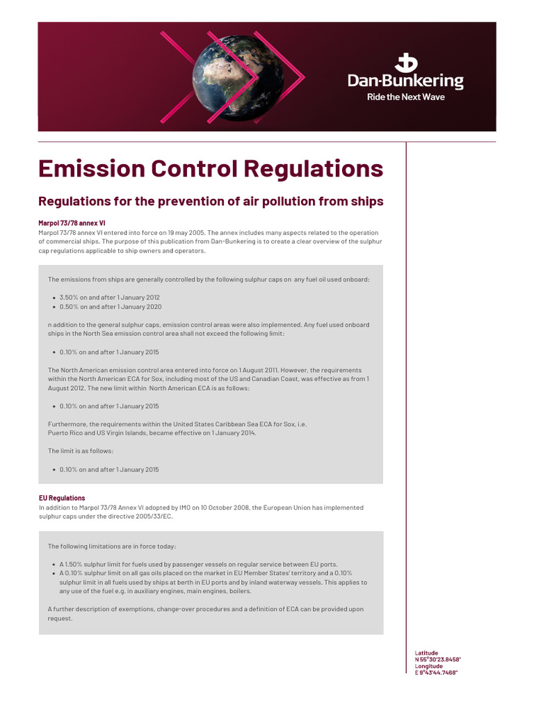 Emission Control Regulations PDF