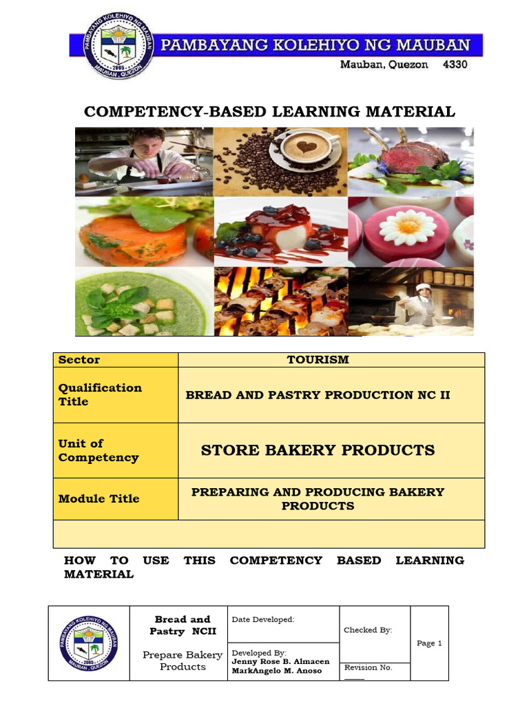 Lo3 Bakery Products Pdf