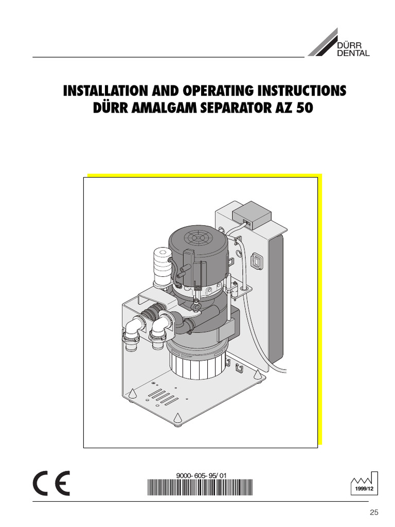Durr AZ50 Amalgam Separator - Installation and User Manual | PDF | Ac ...