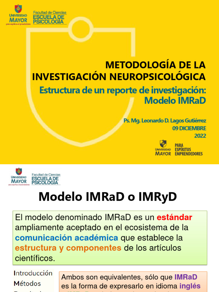 ESTRUCTURA DE UN REPORTE DE INVESTIGACION .MODELO IMRaD | PDF
