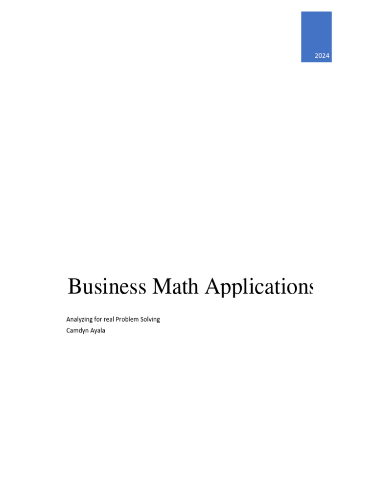 Bt 140 Electronic Business Math Applications