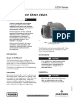 Manuals - G200 Series Back Check Valves Instruction Manual, Fisher-EN