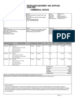 Petroleum Equipment and Supplies (Pes Fze) Commercial Invoice