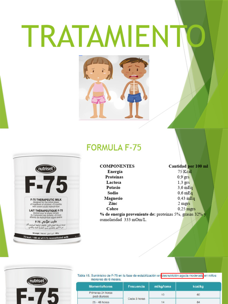 Manejo de la Fórmula F-75 en Desnutrición | PDF | Potasio | Química