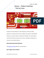 PCBs Thickness Understanding Thickness Variations