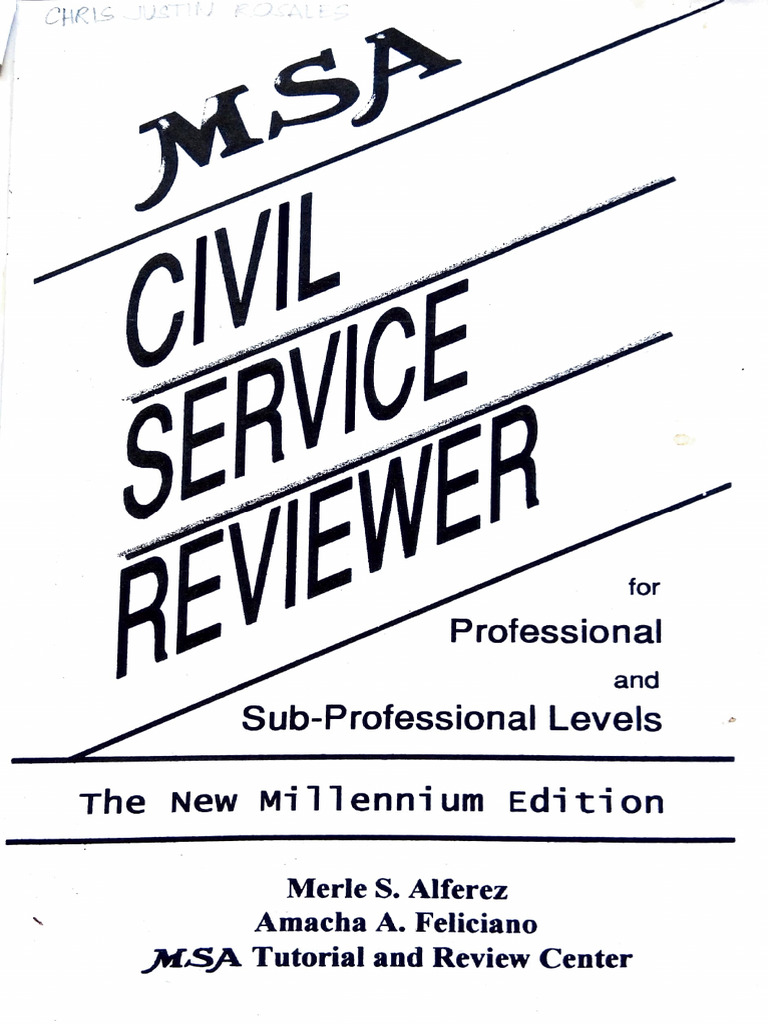 MSA CSC Reviewer | PDF