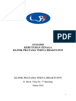 Analisis Kebutuhan Tenaga Klinik Widya Bhakti Inti - Tahun 2023